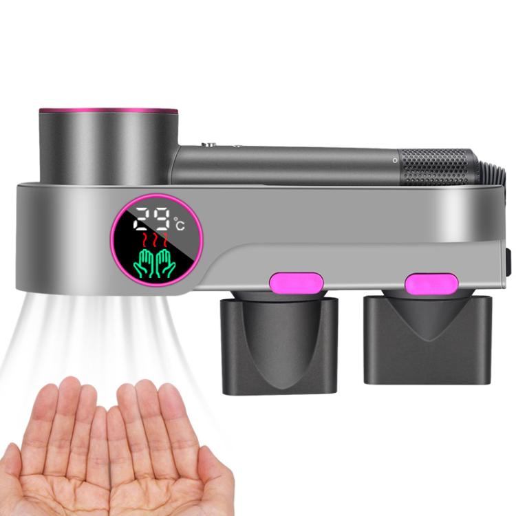 For Dyson Hair Dryer Wall-Mounted Holder With Hand-Drying, Temperature Display