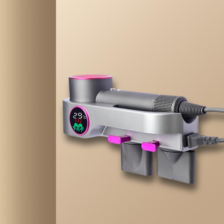 For Dyson Hair Dryer Wall-Mounted Holder With Hand-Drying, Temperature Display