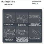 For Dyson Hair Dryer Wall-Mounted Holder With Hand-Drying, Temperature Display