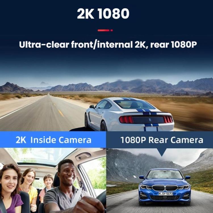 Voice-Controlled CarPlay With Split-Screen Dual-Camera Dashcam