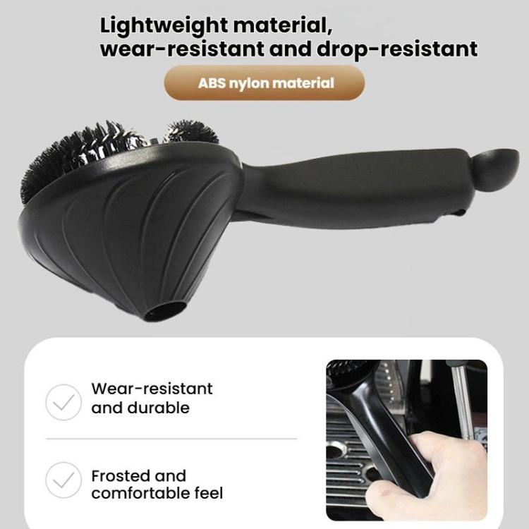 58mm Espresso Machine Group Head Cleaning Brush Funnel-Design Nylon Bristle Scrubber for Portafilter