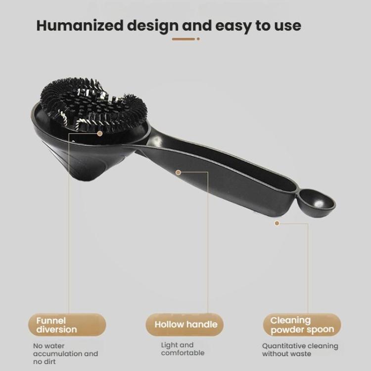 58mm Espresso Machine Group Head Cleaning Brush Funnel-Design Nylon Bristle Scrubber for Portafilter