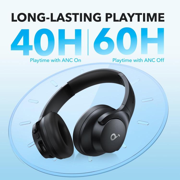 ANKER Soundcore Q20i Headband Gaming Headset Wireless Bluetooth Active Noise Reduction Headset