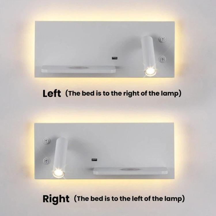 Simple Bedroom Bedside LED Wall Lamp Hotel Room USB Reading Light