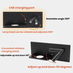 Simple Bedroom Bedside LED Wall Lamp Hotel Room USB Reading Light