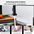 Single Function Kitchen Spring Faucet With Base Plate Hot and Cold Water Swivel Sink Pull Out Faucet