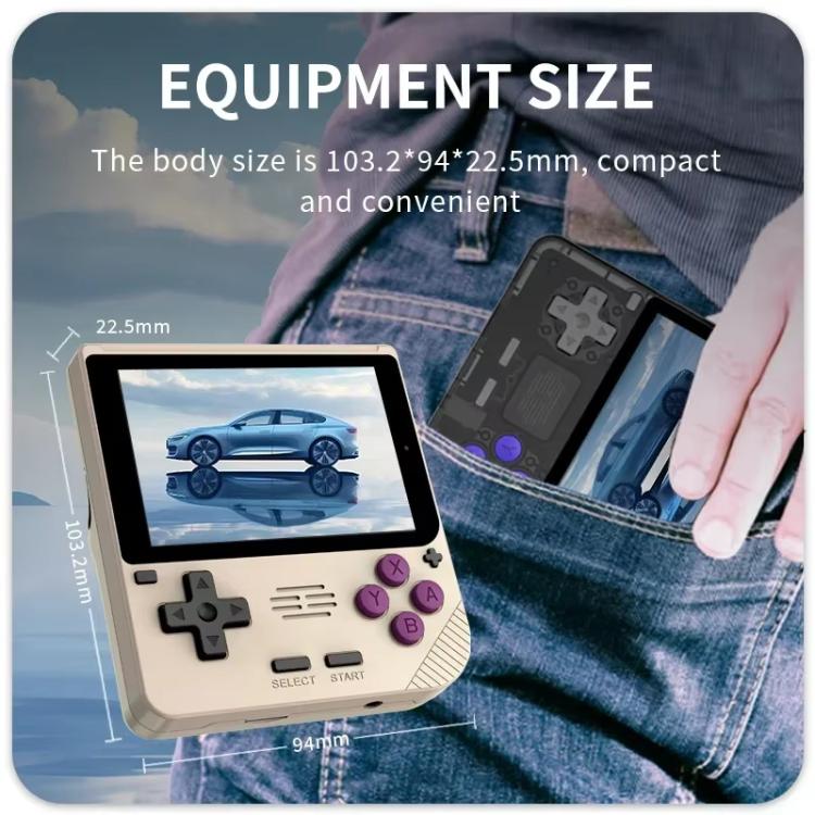 POWKIDDY V10 Retro Handheld Game Console 3.5-inch IPS OCA Full Fit, Quad-Core Cortex-A35 1.5GHz