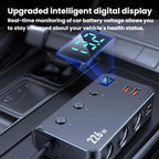 226W 3 In 1 Car Cigarette Lighter Digital Display PD Fast-Charging Car Charger