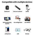 228W Car Cigarette Lighter Retractable Cable 3 In 1 Fast-Charging Car Charger With Independent Switches