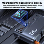 228W Car Cigarette Lighter Retractable Cable 3 In 1 Fast-Charging Car Charger With Independent Switches