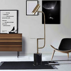 Minimalist Marble with Small Table Floor Lamp
