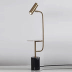 Minimalist Marble with Small Table Floor Lamp