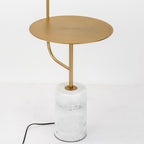 Minimalist Marble with Small Table Floor Lamp
