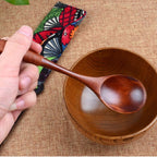 10 PCS Eco Wooden Spoon Flatware Kitchen Soup Coffee Stirring Spoons Cooking Utensil Coffee Tea Mixing Spoons