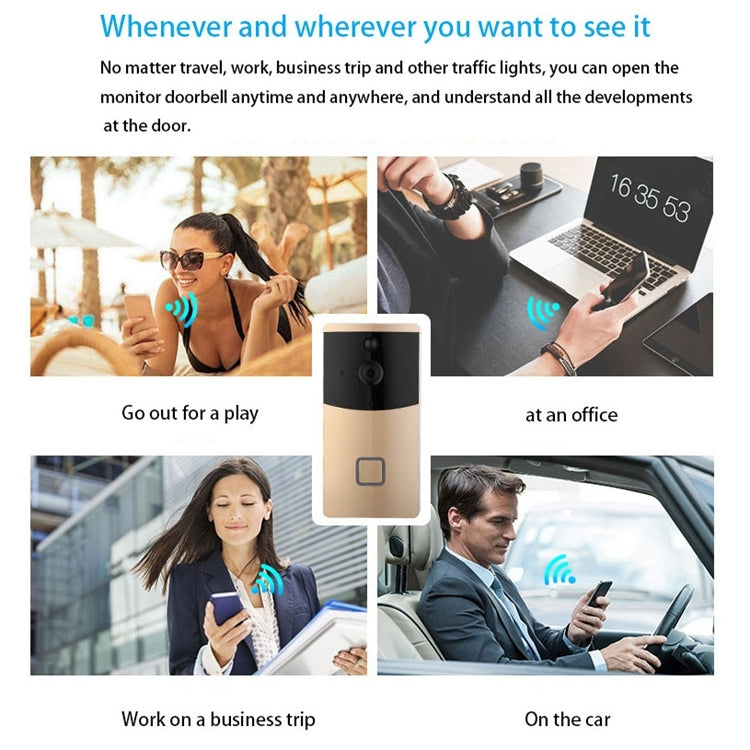 VESAFE Home VS-M2 HD 720P Security Camera Smart WiFi Video Doorbell Intercom, Support TF Card & Night Vision & PIR Detection APP for IOS and Android