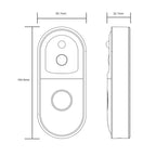 B50 720P Smart WiFi Video Visual Doorbell, Support Phone Remote Monitoring & Night Vision & SD Card