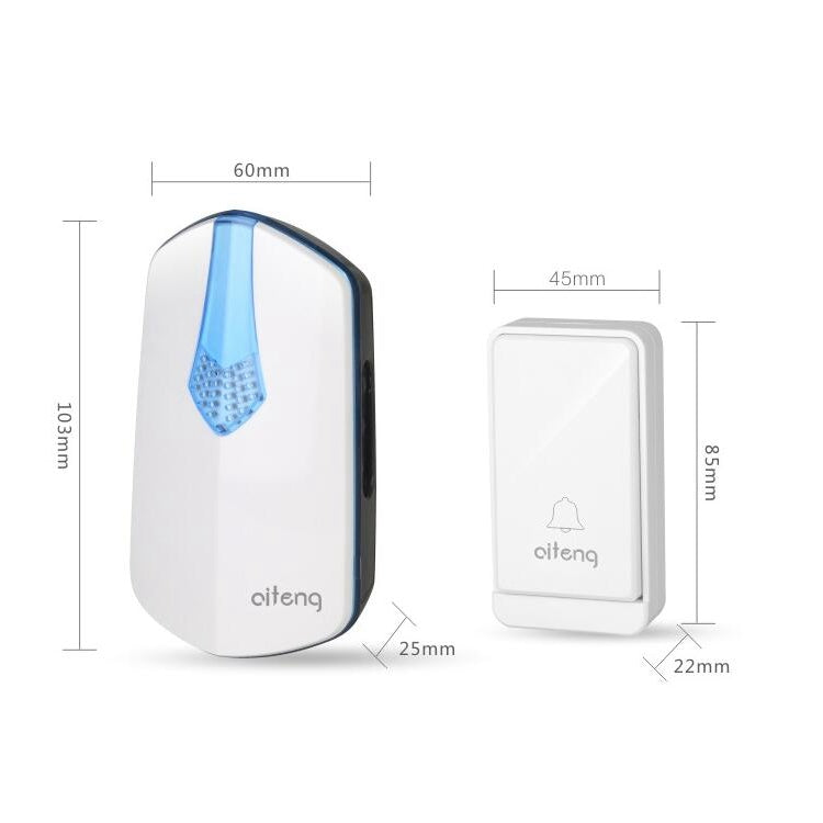AITENG V026J Wireless Batteryless WIFI Doorbell, EU Plug