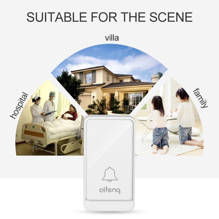 AITENG V026J Wireless Batteryless WIFI Doorbell, EU Plug