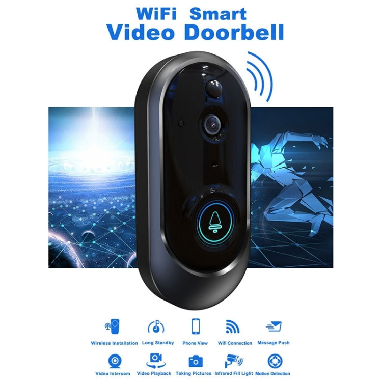 M108 720P 6400mAh Smart WIFI Video Visual Doorbell,Support Phone Remote Monitoring & Real-time Voice Intercom