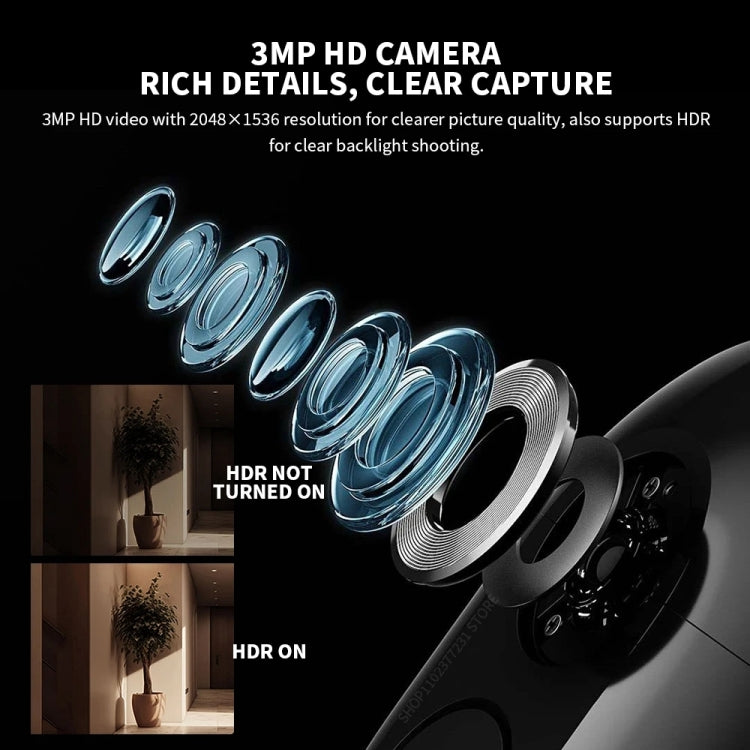 Xiaomi Smart Cat Eye 2 HDR 5 inch 3MP HD Camera 180 Degree Wide Angle Lens 940nm Infrared Night Vision Intercom Doorbell