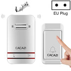 CACAZI V027G One Button One Receivers Self-Powered Wireless Home Kinetic Electronic Doorbell, UK Plug