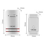 CACAZI V027G One Button One Receivers Self-Powered Wireless Home Kinetic Electronic Doorbell, UK Plug