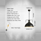 Retro Industrial Pendant Light Creative Single Head Iron Art Hanging Lamp E27 Bulb Perfect for Kitchen Dining Room Bedroom Living Room