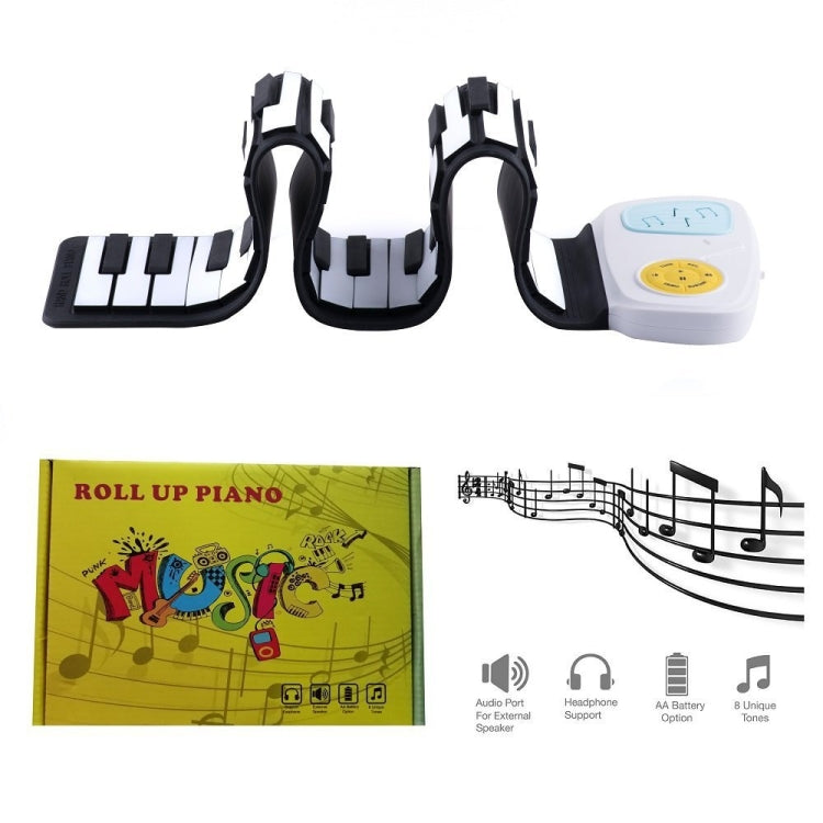 49-key Hand Roll Silicone Children Electronic Piano