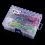 HENGJIA JIZ002 10cm/16.6g 8 PCS Big Octopus Squid Shaped Hard Baits Long Shot Fishing Lures Tackle Baits Fit Sea Fishing and Freshwater Fishing,Boxed